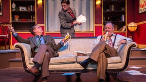 Ernie Jewell and Bruce Graham get to dig into their real-life counterparts, Victor Fleming and Ben Hecht, but Hanna Gaffney's Mrs. Poppenguhl doesn't even rate a first name. (Photo courtesy of Eagle Theatre.)