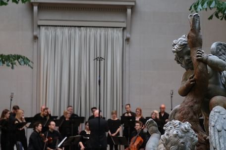 The Crossing's 'the national anthems tour' stop at Washington, D.C.'s National Gallery. (Photo by Kevin Vondrak)
