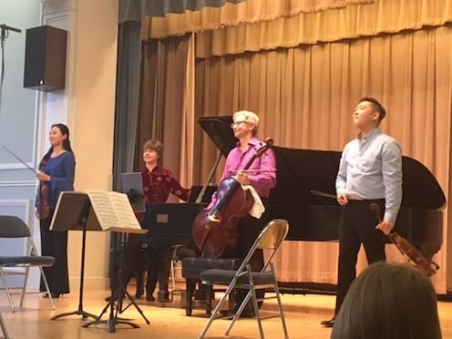 L to r: Julia Li, Susan Nowicki, John Koen, and Marvin Moon. (Photo courtesy of the Network for New Music)