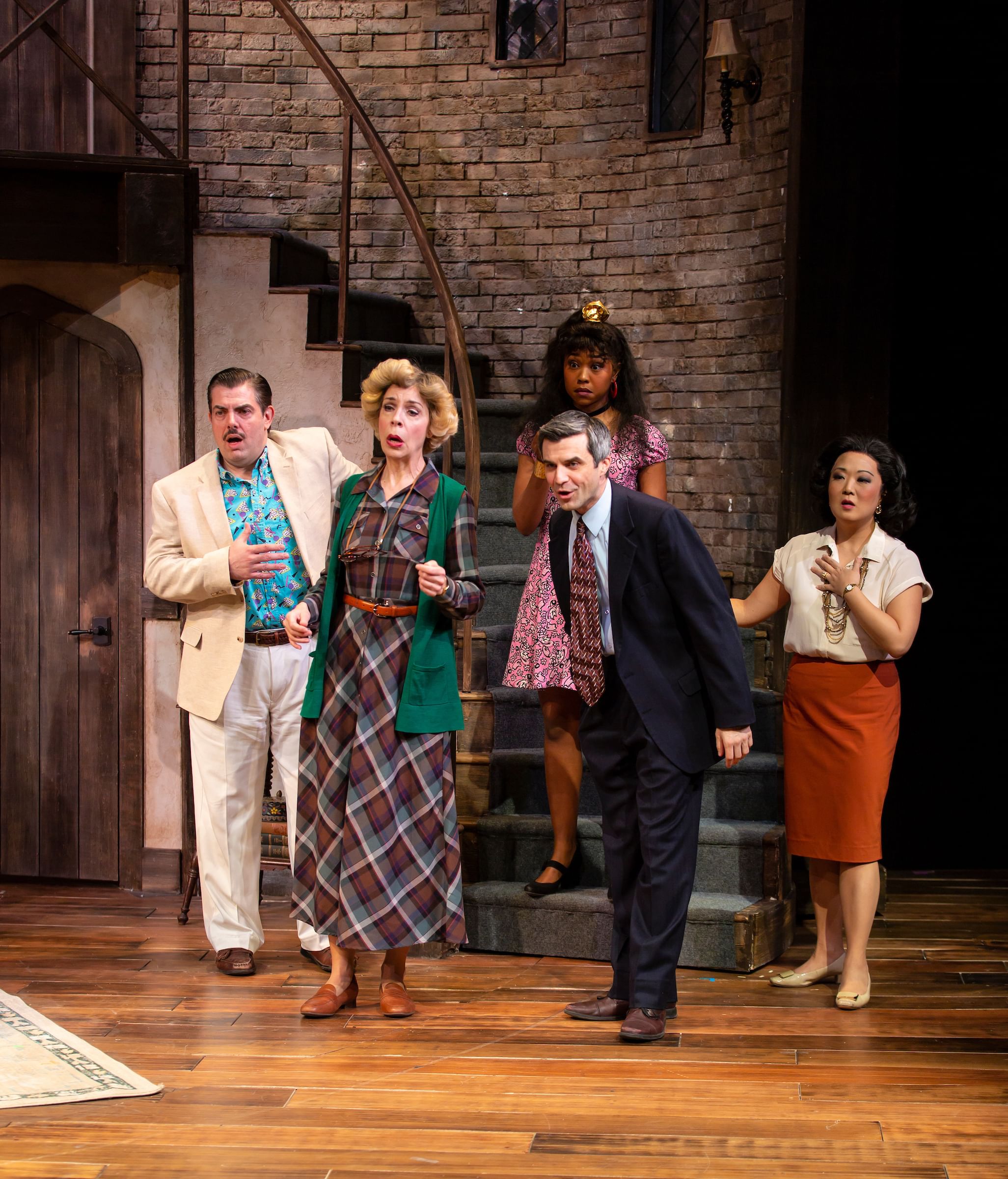 The actors-within-the-play of Two River Theater’s ‘Noises Off.’ (Photo by T. Charles Erickson.)