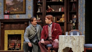 Frank Harris (William Burden) urges Oscar Wilde (David Daniels) to flee to France. Image courtesy of Opera Philadelphia.