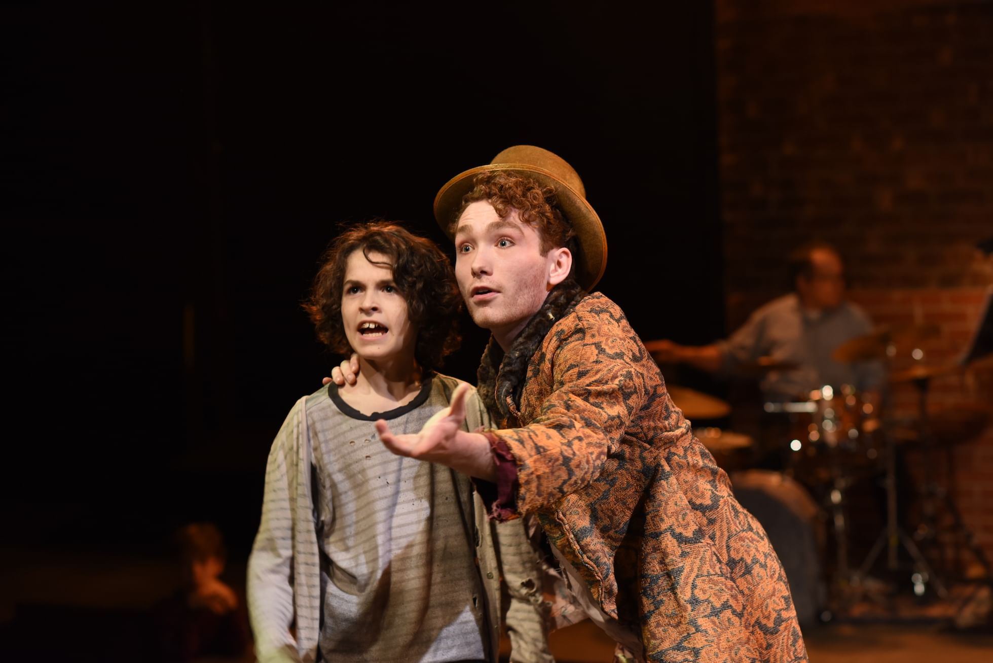 Lyam David-Kilker's Oliver and Jacob Entenman's Artful Dodger look pretty good, all things considered. (Photo by Shawn May.)