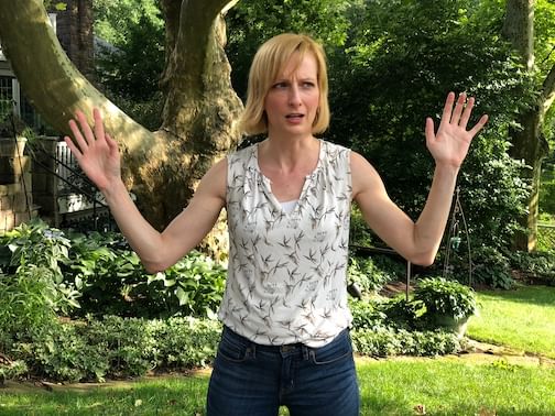 Covalesky's performance never hits the right tone for Zimmerman's drama. (Photo by Bryan Buttler.)