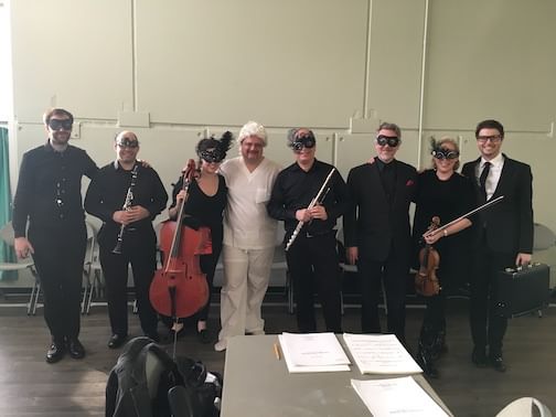 Orchestra 2001 gets mad backstage. (Photo by David Nelson)