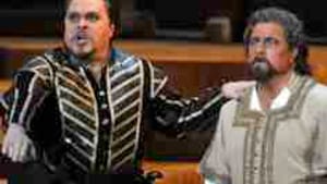 Delavan (left), Forbis: Who is the greater monster— Iago or Otello? (Photo: Kelly & Massa.)
