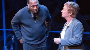 Johnnie Hobbs Jr. and Jane Ridley figure out what's real and what's not. (Photo by Mark Garvin)