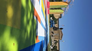 The parking lot at Eakins Oval is transformed. (Photo by Alaina Mabaso.)