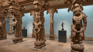 The newly lit Temple Hall. (Photo courtesy the Philadelphia Museum of Art)