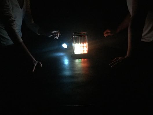 Darcy Lyons's "Heaviness/Lightness" seemed to sum up the three works that preceded it. (Photo by Darcy Lyons.)