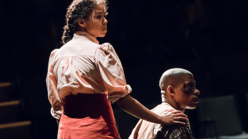 Margaret Ivey and Damian Thompson in 'pen/man/ship,' by Christina Anderson. (Photo by Seth Freeman, CATF 2016)