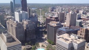 Facing Fairmount from the top of City Hall — my favorite view. (Photo by Lane Blackmer.)