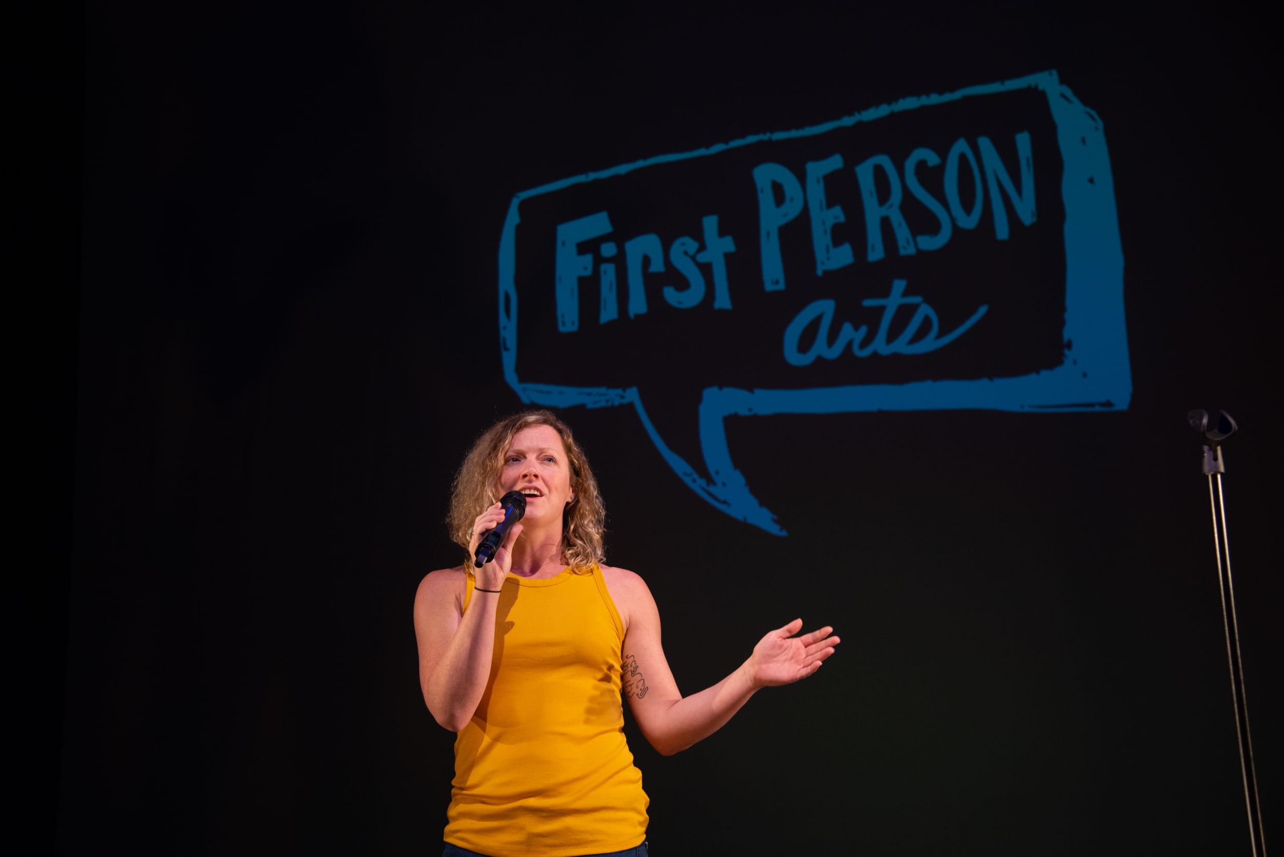 Jill Mail performing at last year's First Person Arts Festival. (Photo by Johanna Austin)
