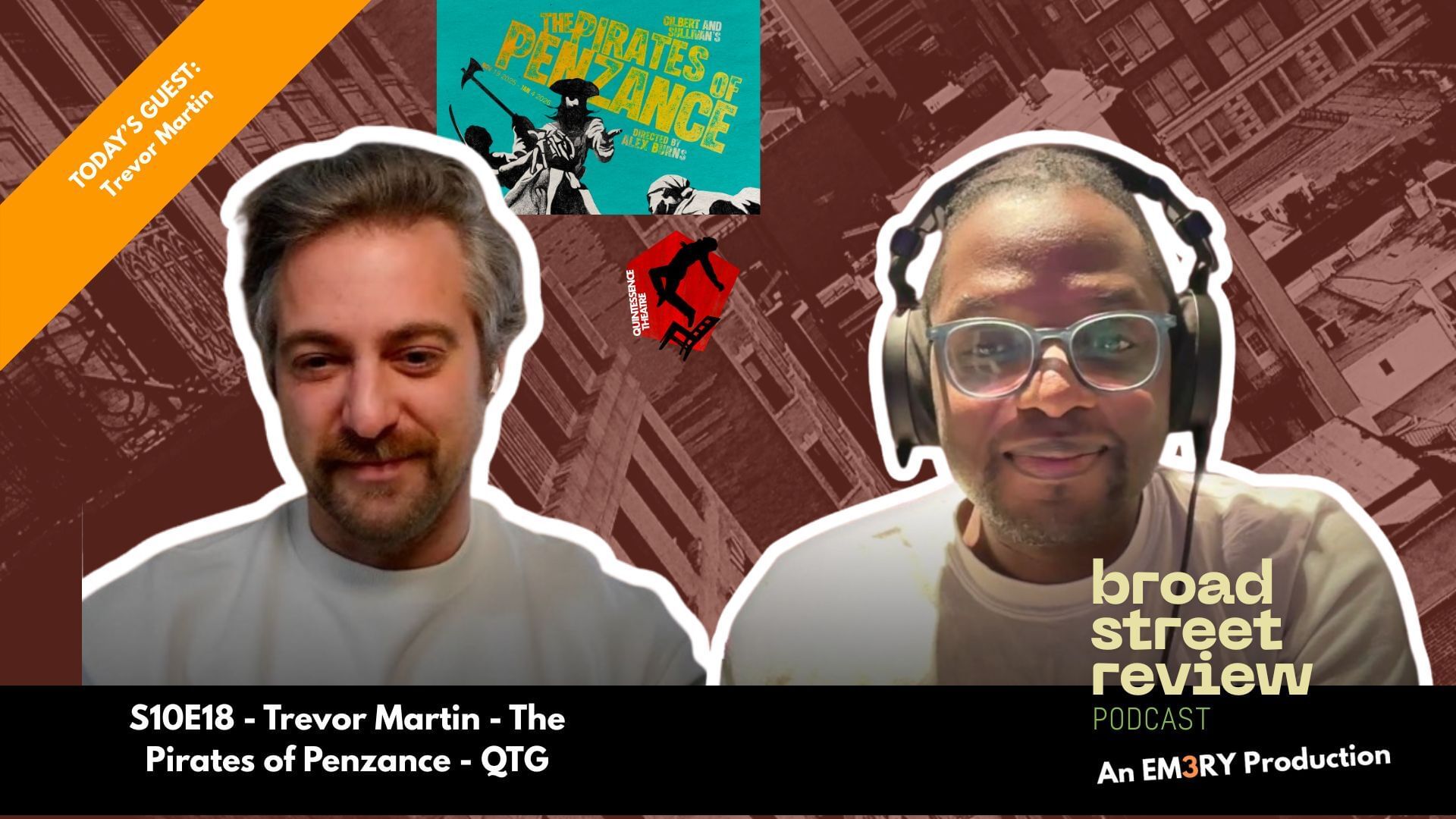 Collage of photos of Martin and Radford, a cityscape backdrop, and the Quintessence logo above.