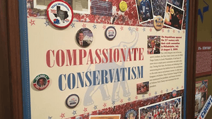 The Union League's display explains the concept of an oxymoron (I kid, I kid). (Photo by Stephen Silver)