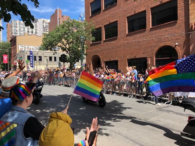 What can you do if parades aren’t for you? Philly’s 2019 Pride Parade. (Photo by Carrie Borgenicht.)