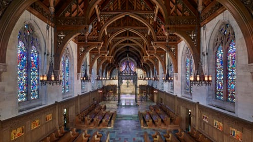 The Princeton Abbey served as a perfect setting for transporting listeners to a different time. (Photo via cmsmidatlantic.com.)