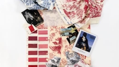 Some of the inspirations behind Renée Green's toile piece. (Photo courtesy of the Fabric Workshop and Museum.)