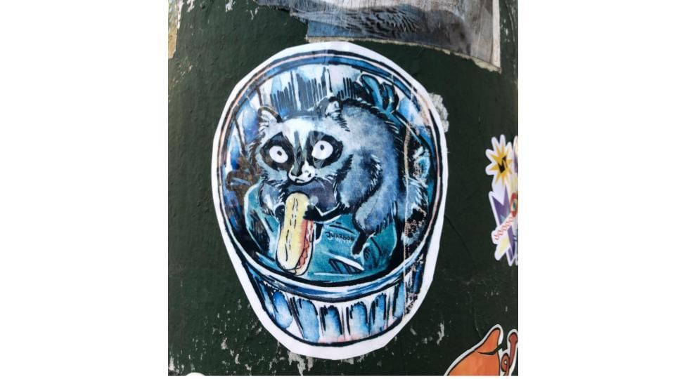 Raccoon cheesesteak slide