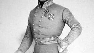 Would you follow him into battle for a song? (Lithograph c. 1848 by Gabriel Decker, via Wikimedia Commons.)