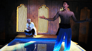 Anthony Mustafa Adair and Jenson Titus Lavallee in Theatre Exile’s upcoming 'Guards at the Taj.' (Photo by Paola Nogueras)