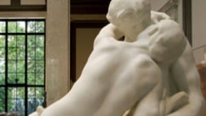 'The Kiss': Out in the open.