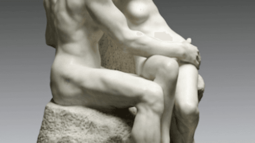 Rodin's iconic 'The Kiss,' cornerstone of the museum's exhibition. (Photo courtesy of the Rodin Museum)