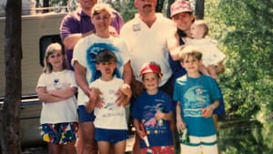 Before the storm: Alaina, at left, with her fellow campers in 1993. (Photo courtesy of the Johns family.)