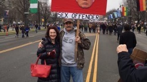 At Philadelphia's Women's March, Sarah, a young mom, knows that to stand up for women is to stand up for everyone. (Photo by Alaina Mabaso)