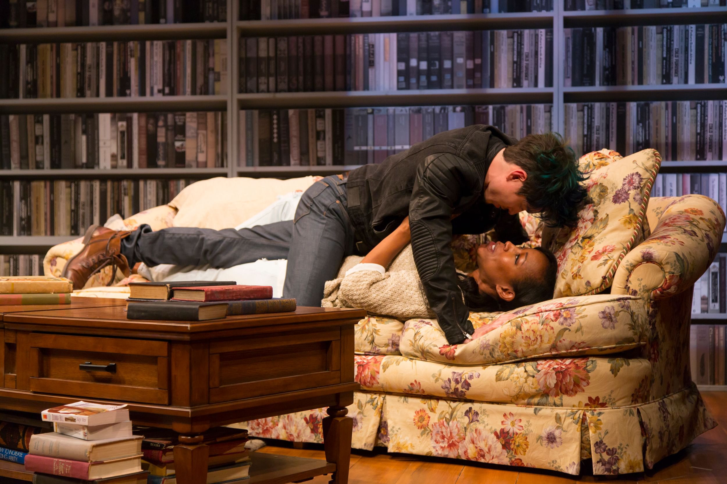 Coffman (on top), Rhinehart: If the TV isn't working... (Photo: T. Charles Erickson.)