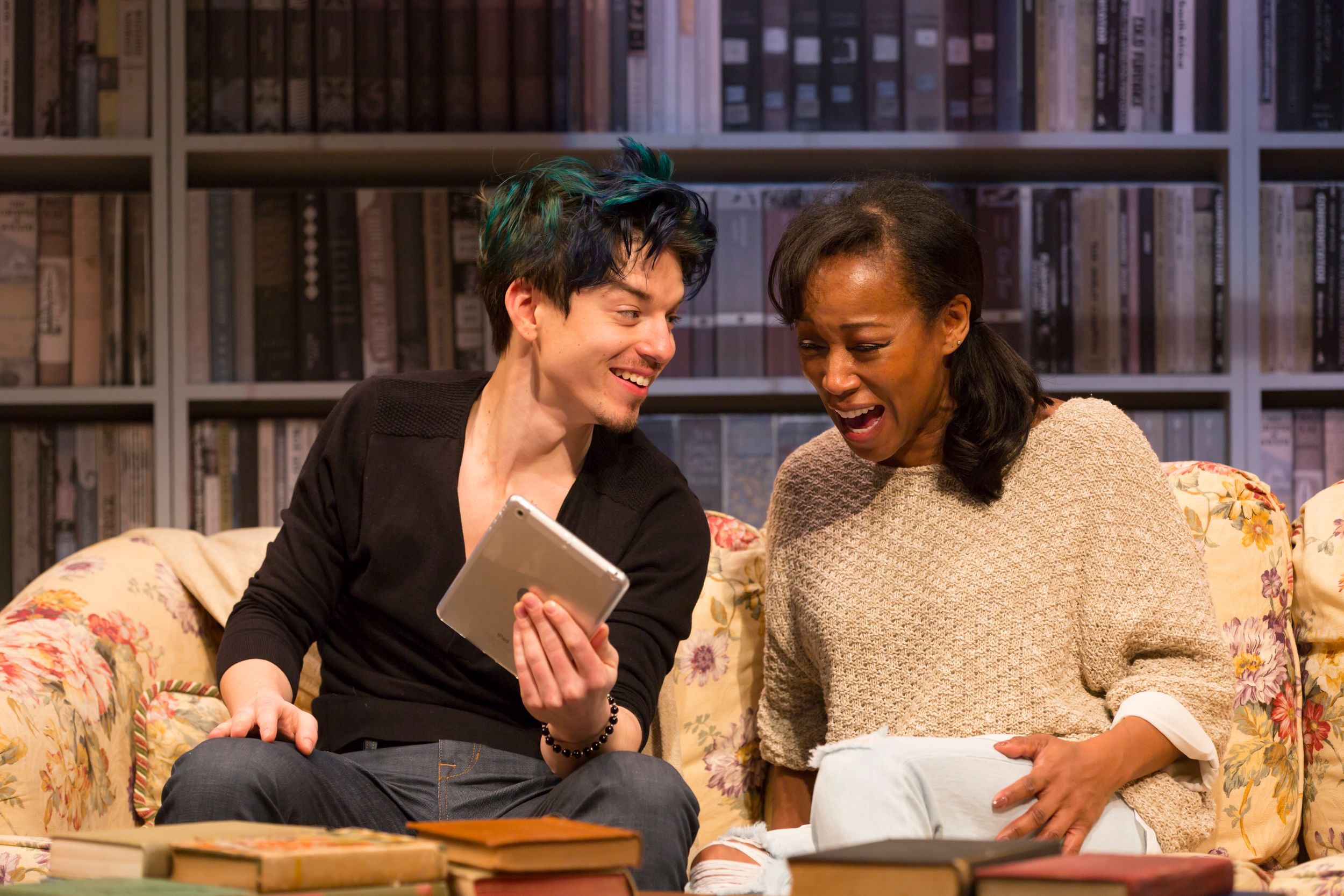 Coffman (left), Rhinehart: In search of genuine emotion.  (Photo: T. Charles Erickson.)