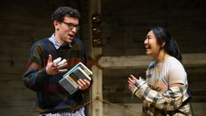 Warm, funny, and current: Michael A. Stahler and Annie Fang in Azuka’s ‘Ship.’ (Photo by Johanna Austin/austinart.org.)