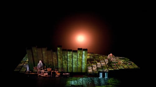 Wotan and the sleeping Brünnhilde in the Act 3 finale of Wagner’s ‘Die Walküre.’ (Photo by Ken Howard/Met Opera.)