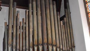 The organ at St. Mary’s Episcopal Church in University City is one of many in Philly that need preserving. (Photo by Margaret Darby.)