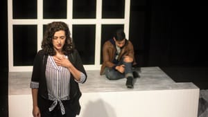 Felicia Leicht as Rebecca and Samy el-Noury as Sam. (Photo by Katie Reing)