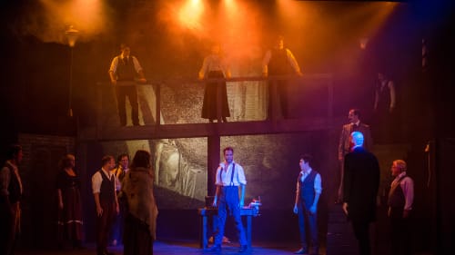 Matthew Miller's smoky set is "haunting." (Photo courtesy of Media Theatre.)