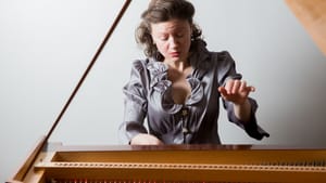 Berry played Broadwood's unique and uniquely repaired instrument. (Photo via SylviaBerry.org.)