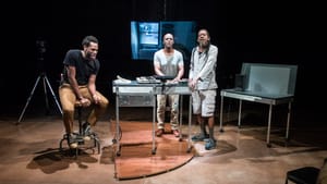 Channeling the inmates’ voices: The Wooster Group's Eric Berryman, Jasper McGruder, and Philip Moore. (Photo by Bruce Jackson.)