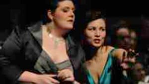 Mezzacappa (left) with Jan Cornelius: Unequaled in voice and presence.