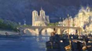 'View of the Seine, Evening': Closer to Sargent than to Monet.