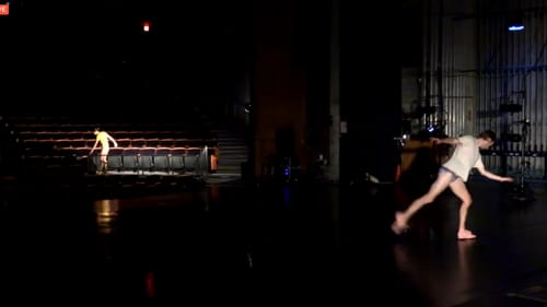 An empty theater means new opportunities for the artists, as Pam Tanowitz Dance discovered. (Photo courtesy of the Annenberg.)