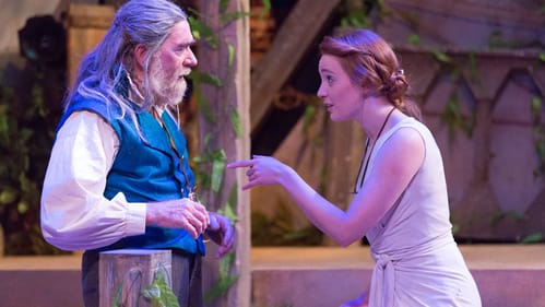 Peter DeLaurier's Prospero and Ruby Wolf's Miranda help bring a gentleness to Shakespeare's magical story. (Photo by Mark Garvin.)