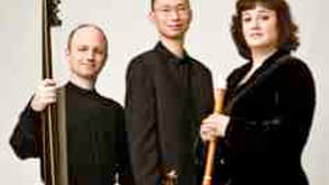 Stone, Ngai, Roberts: Bach as good-natured showoff. (Photo: Bill Cramer.)