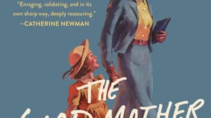 Book cover. Title written over teal background with a vintage commercial pop art illustration of a mother + daughter walking