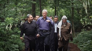 ‘The Human Factor’ visits Ehud Barak, Bill Clinton, and Yasser Arafat at Camp David in 2000. (Image courtesy of Dogwoof Sales.)