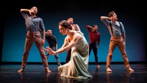 Tina Finkelman Berkett and the Bodytraffic ensemble. Photo by Tomasz Rossa.