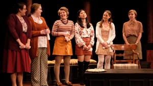 The women wait for tea at Mt. Holyoke College. (Photo by Sarah Golobish.)
