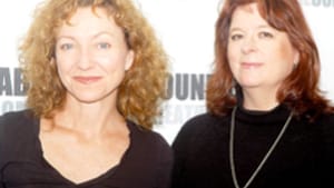 White (left), Rebeck: Walking a literary tightrope.