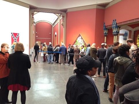 L to R: Amos Paul Kennedy, Sonya Clark, and Brooke Davis Anderson make a definitive judgment on post-racialism. (Photo by Alaina Mabaso.)