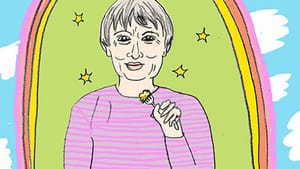 Le Guin and her work offered Hochman comfort when she most needed it. (Illustration by Hannah Kaplan for BSR.)