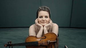 Veronika Eberle and her miraculous instrument. (Photo courtesy of the Kimmel Center)